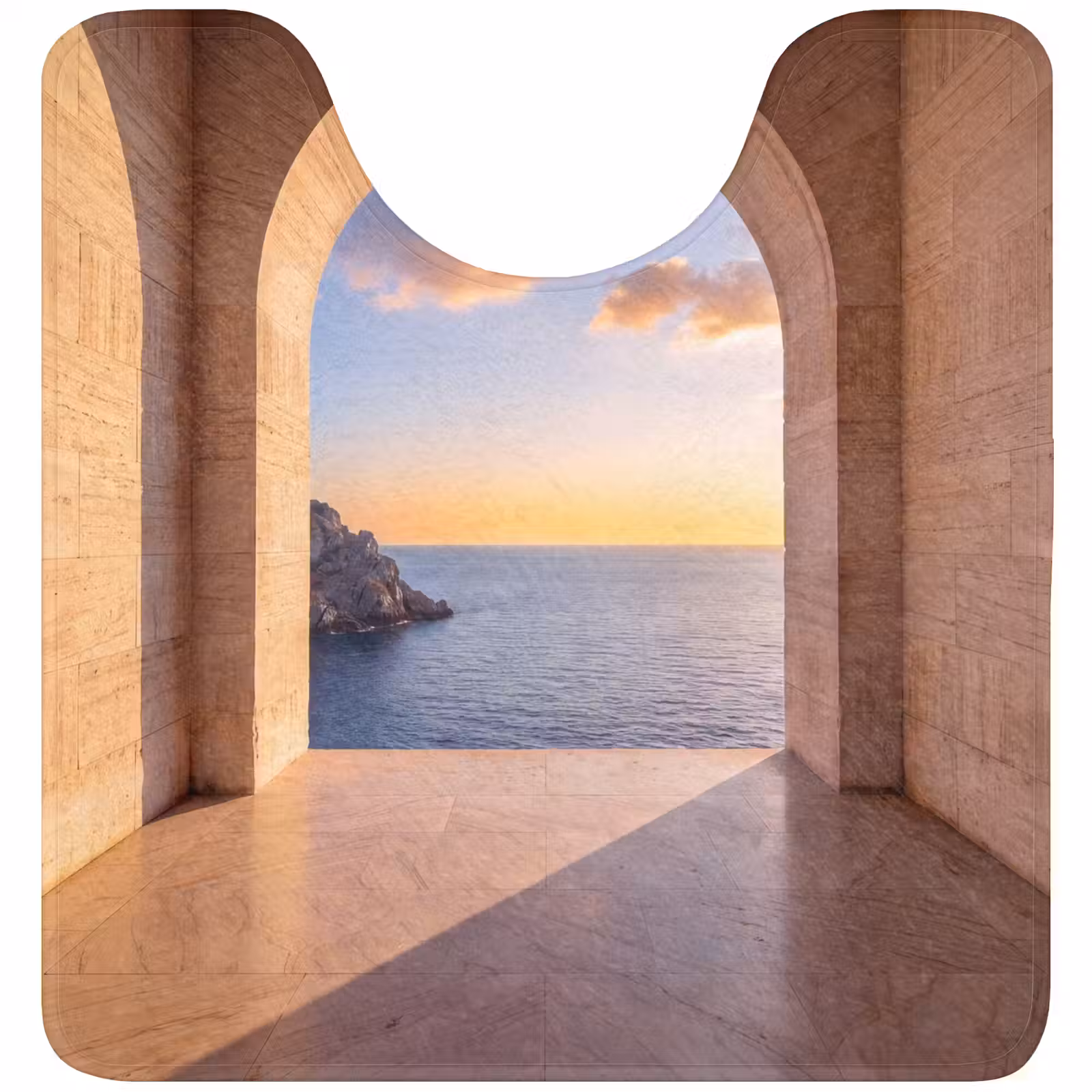 Wc Mat - Zee - Landschap - Avond — 1