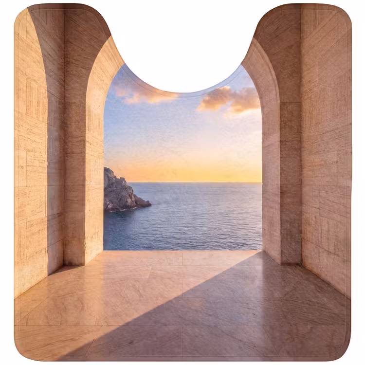 Wc Mat - Zee - Landschap - Avond — 1