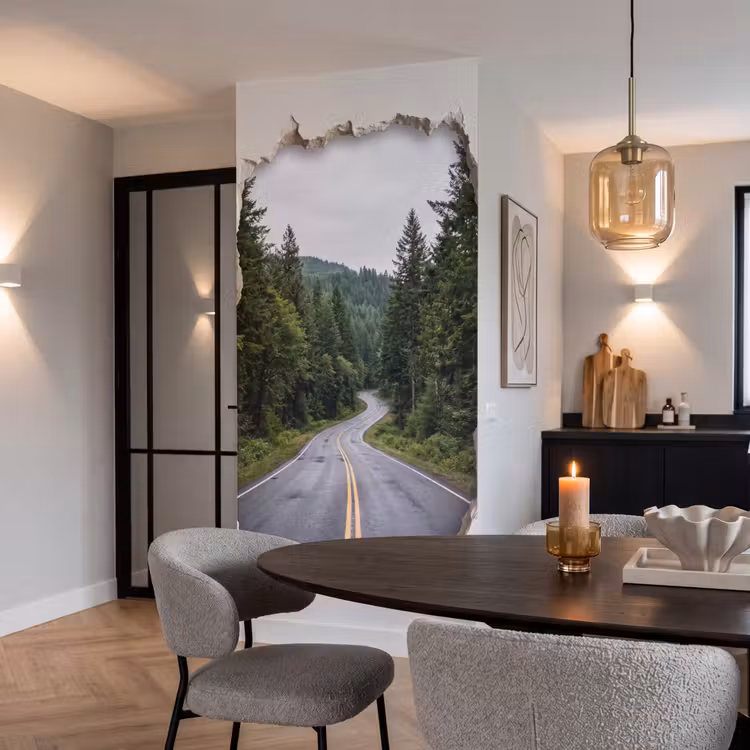 Behang - Weg - Bos - Natuur — 5