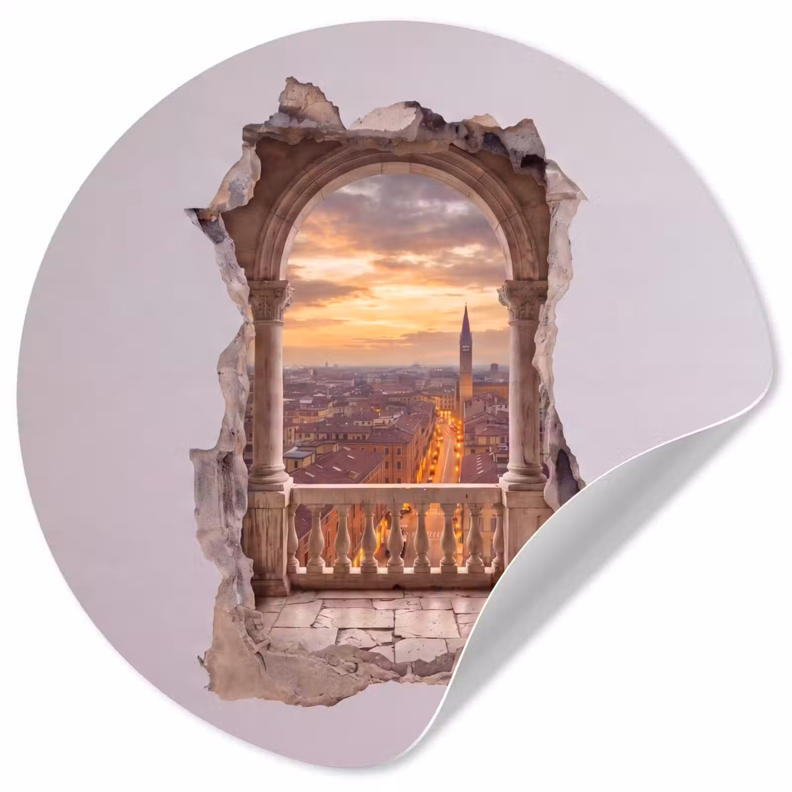 Behangcirkel - Stad - Zonsondergang - Architectuur — 1