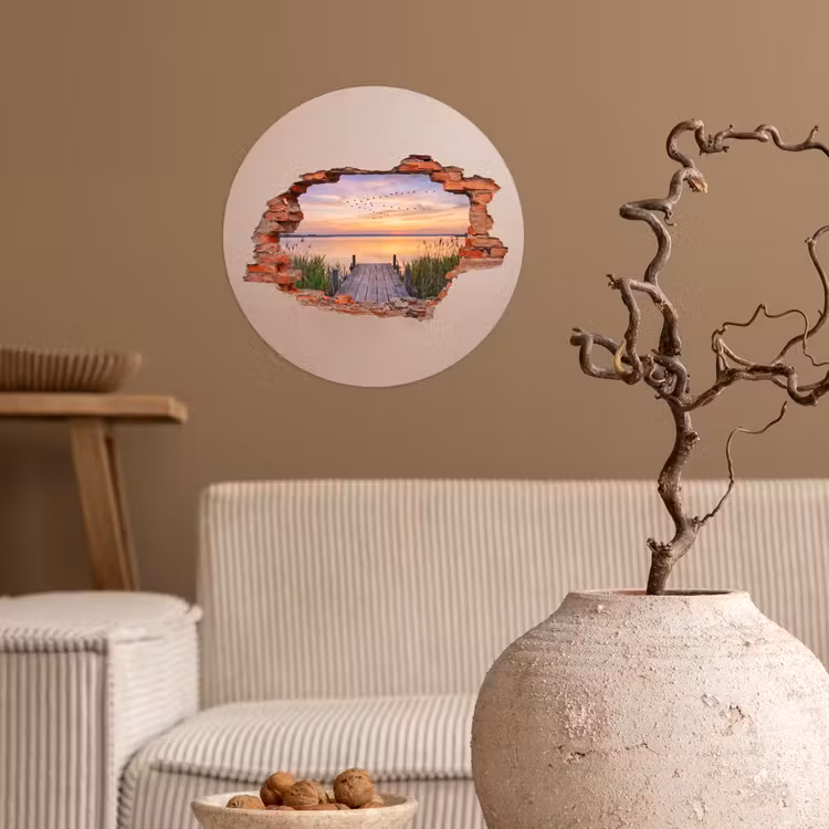 Behangcirkel - Muur - Landschap - Illusie — 2