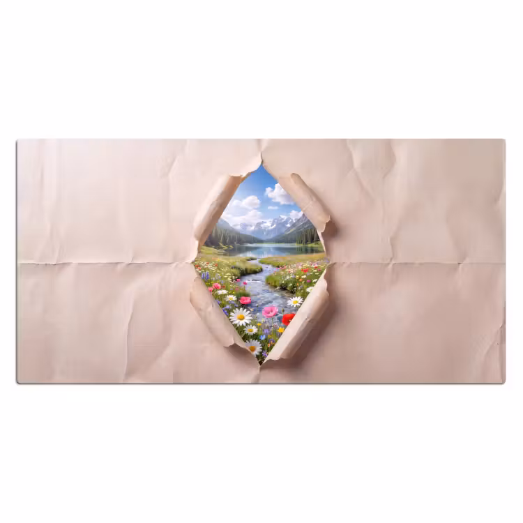 Bureau onderlegger - Bloemen - Rivier - Landschap — 2