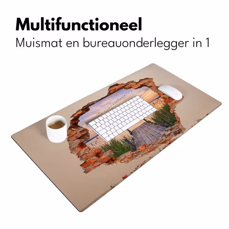 Bureau onderlegger - Muur - Landschap - Illusie — 7