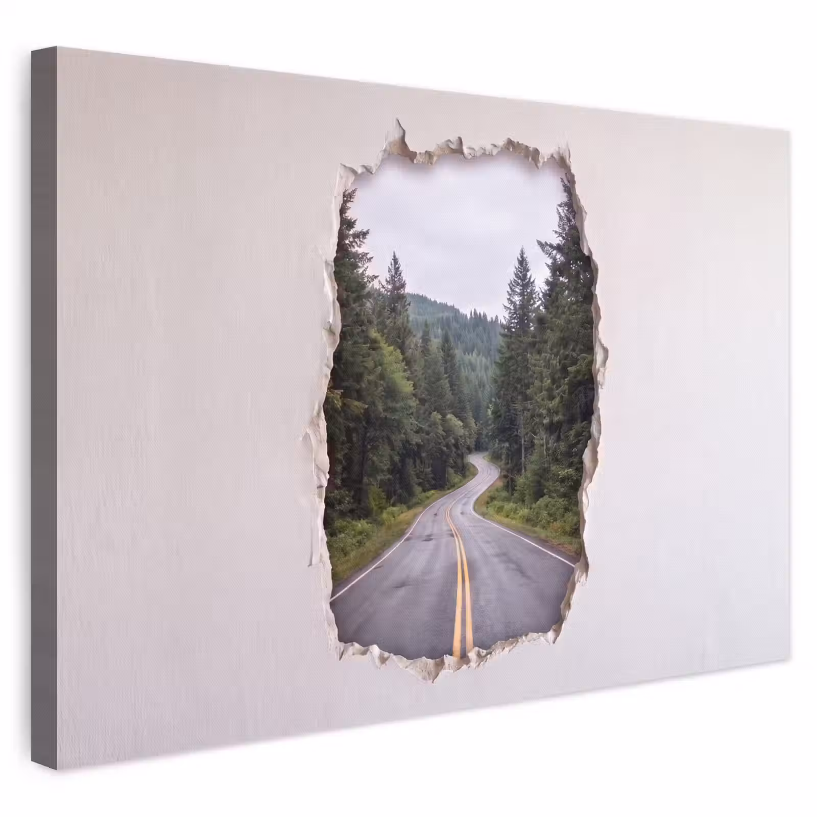 Canvas schilderij - Weg - Bos - Natuur — 1