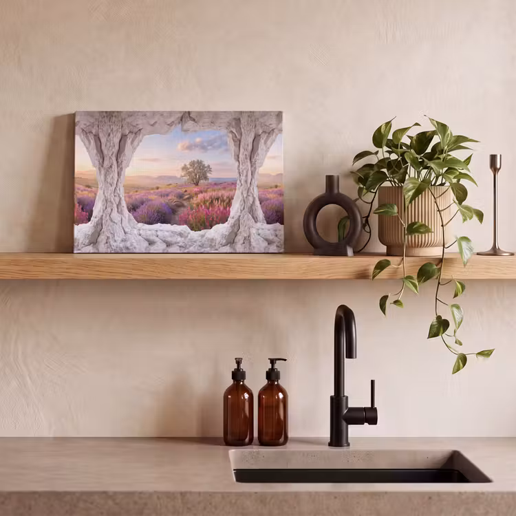 Canvas schilderij - Bloemen - Pad - Natuur — 4