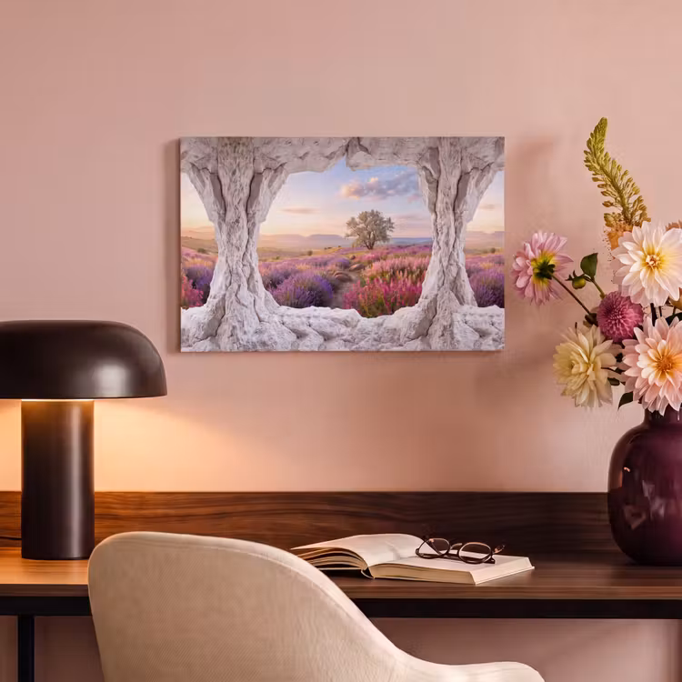 Canvas schilderij - Bloemen - Pad - Natuur — 6