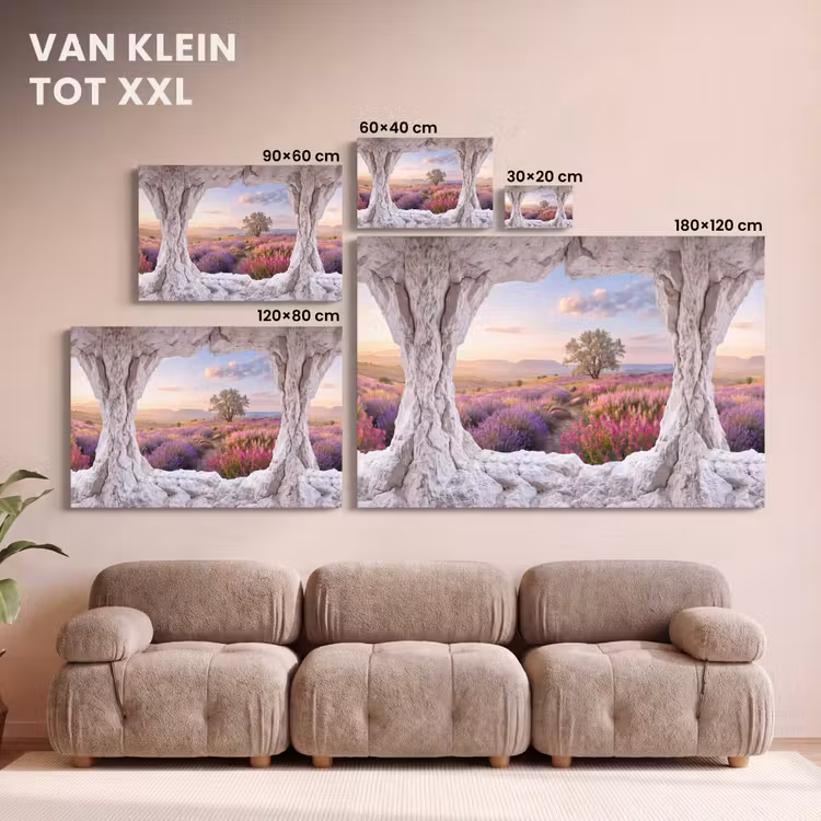 Canvas schilderij - Bloemen - Pad - Natuur — 8