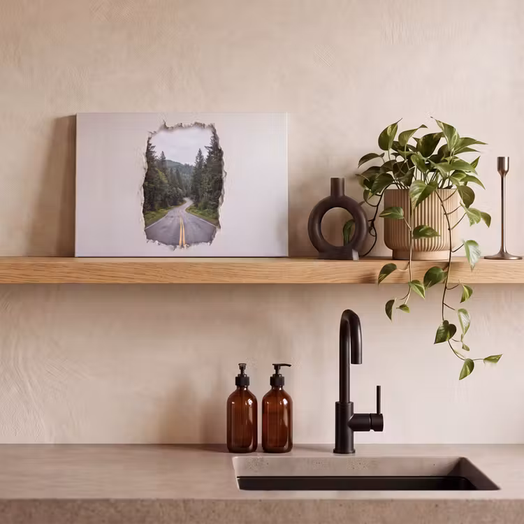 Canvas schilderij - Weg - Bos - Natuur — 4
