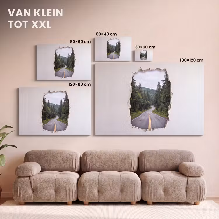 Canvas schilderij - Weg - Bos - Natuur — 8