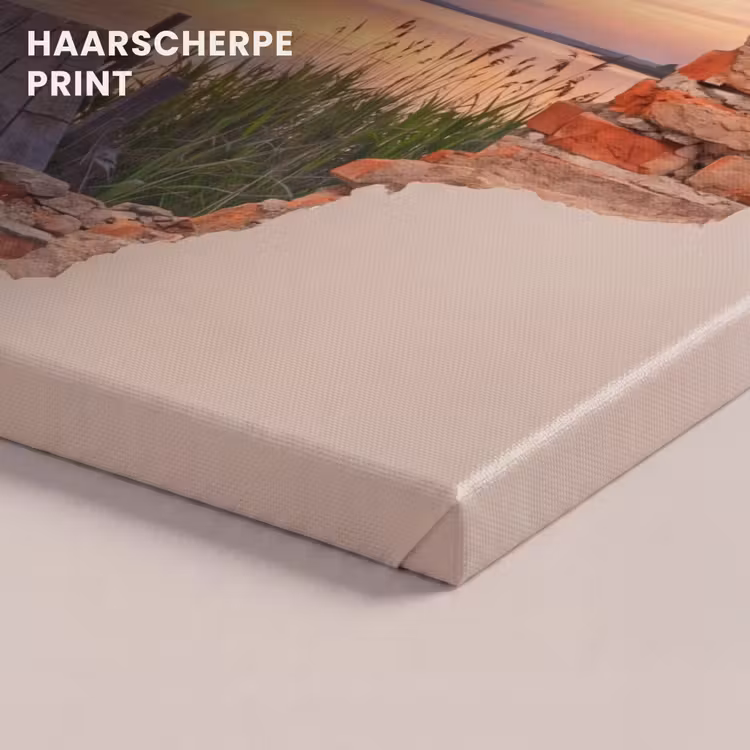 Canvas schilderij - Muur - Landschap - Illusie — 5