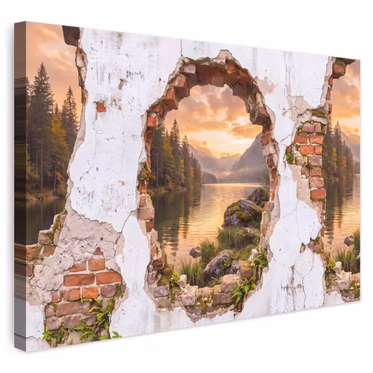 Canvas schilderij - Muur - Landschap - Natuur — 1