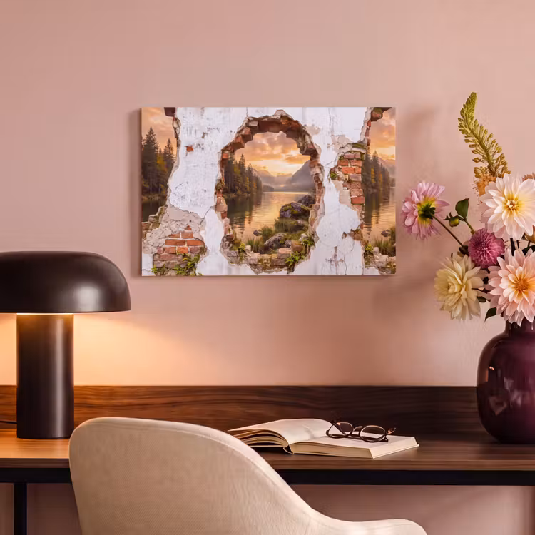 Canvas schilderij - Muur - Landschap - Natuur — 6