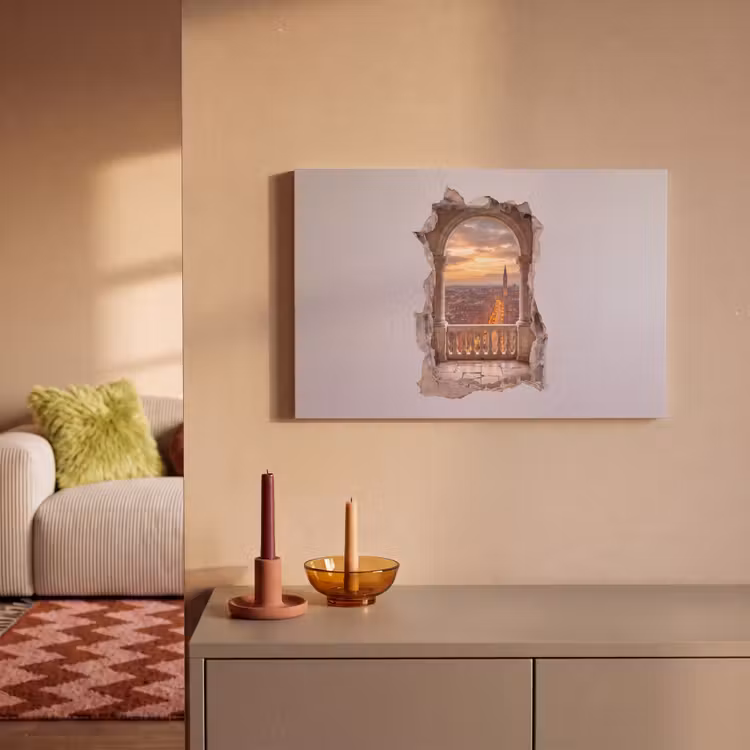 Canvas schilderij - Stad - Zonsondergang - Architectuur — 2