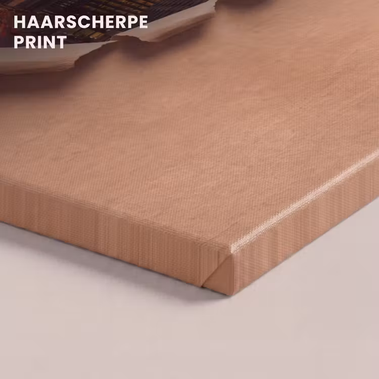 Canvas schilderij - Stad - Zonsondergang - Papier — 5