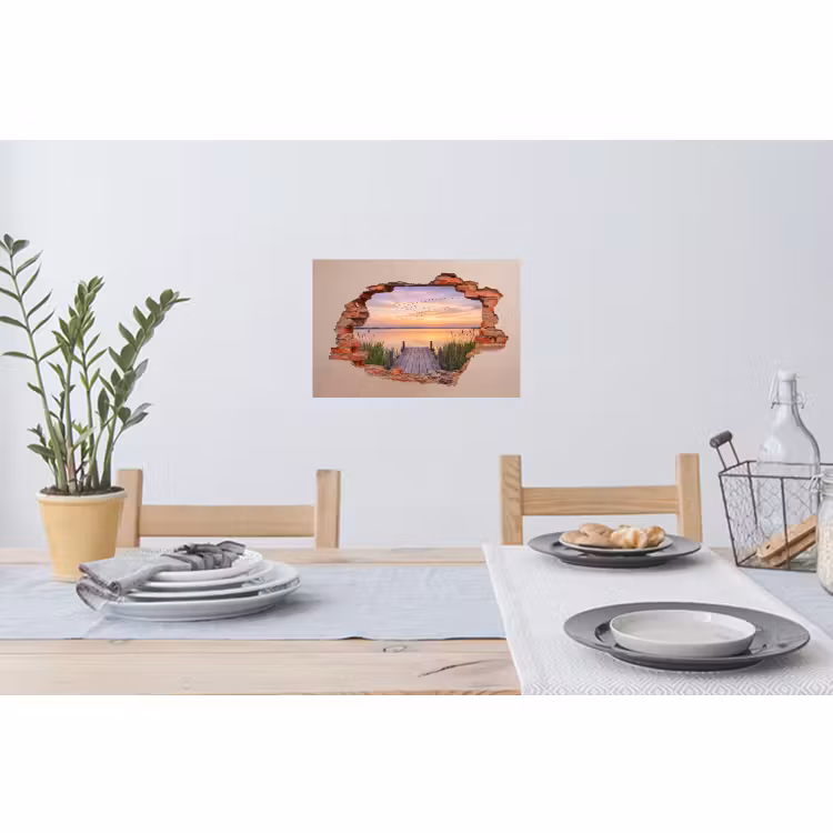 Muursticker - Muur - Landschap - Illusie — 3