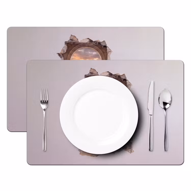 Placemat - 6 stuks - Stad - Zonsondergang - Architectuur — 2