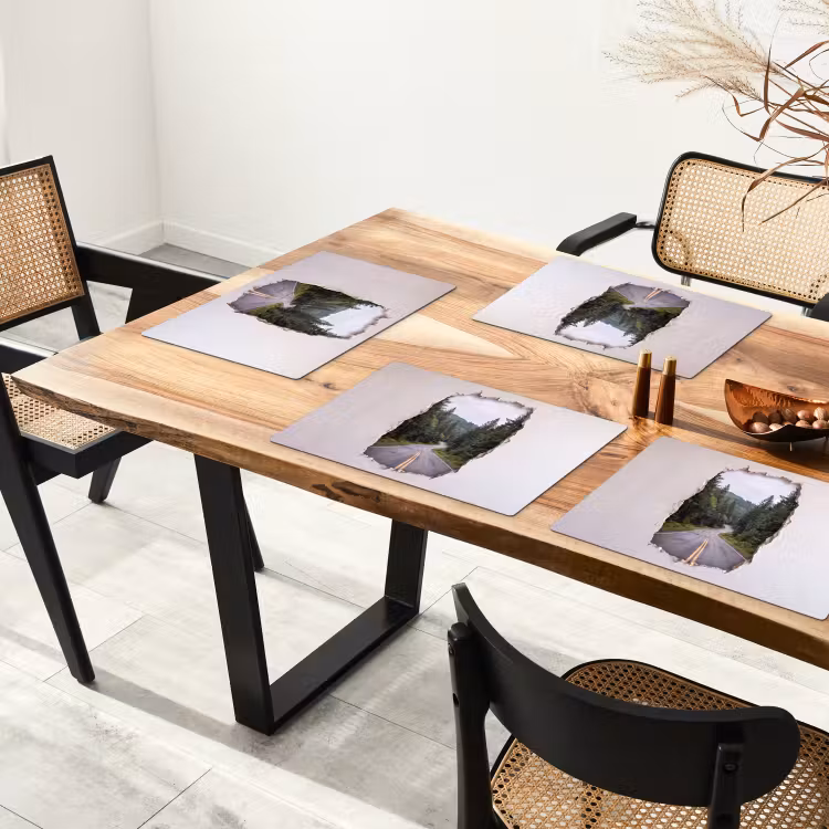 Placemat - 6 stuks - Weg - Bos - Natuur — 3