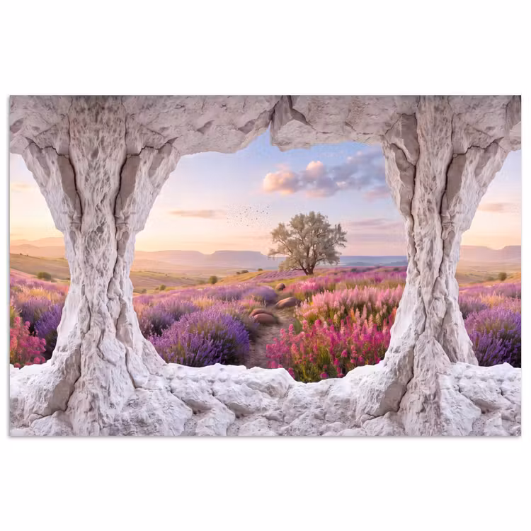 Poster - Bloemen - Pad - Natuur — 1
