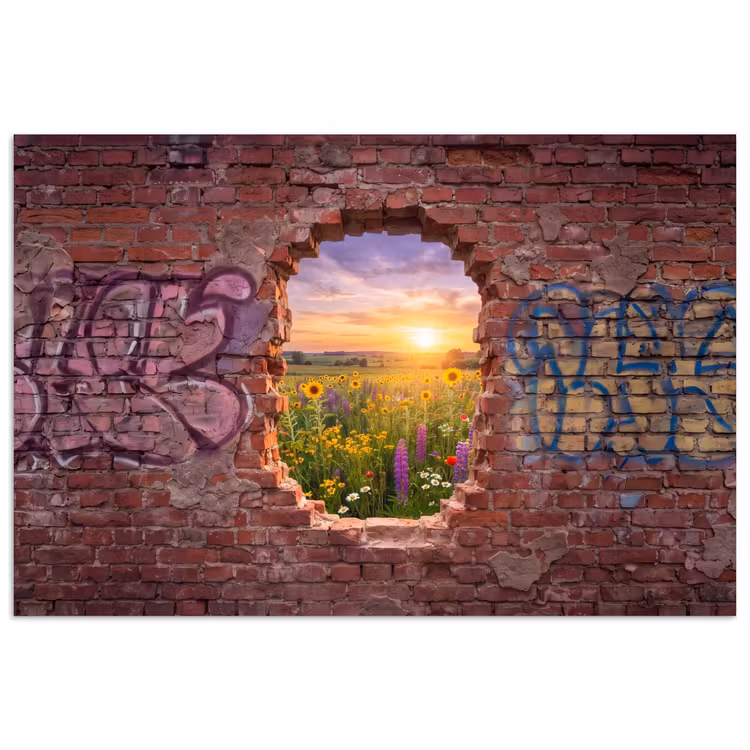 Poster - Bloemen - Veld - Natuur — 1