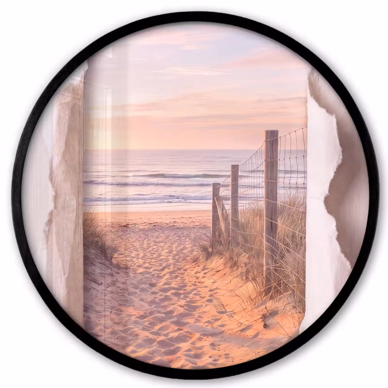 Ronde fotolijst - Duin - Pad - Kust — 1