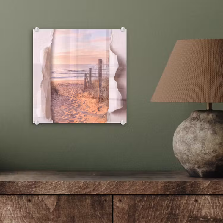Glas schilderij - Duin - Pad - Kust — 4