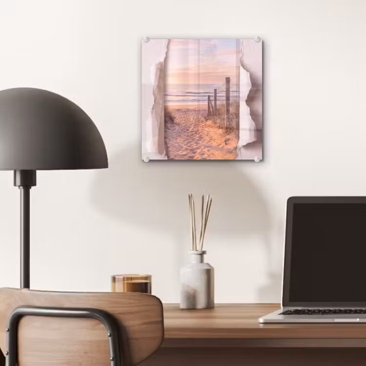 Glas schilderij - Duin - Pad - Kust — 7