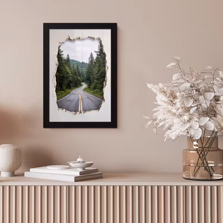 Poster met lijst - Weg - Bos - Natuur — 5