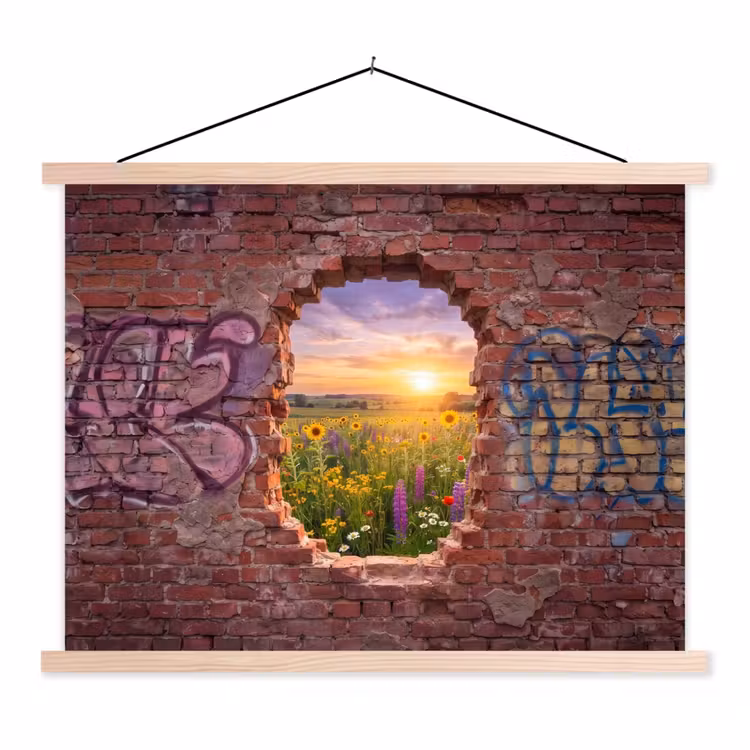 Schoolplaat - Bloemen - Veld - Natuur — 1