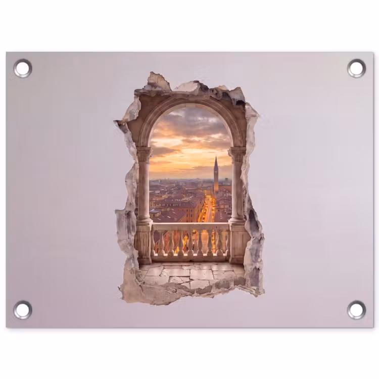 Tuinposter - Stad - Zonsondergang - Architectuur — 1