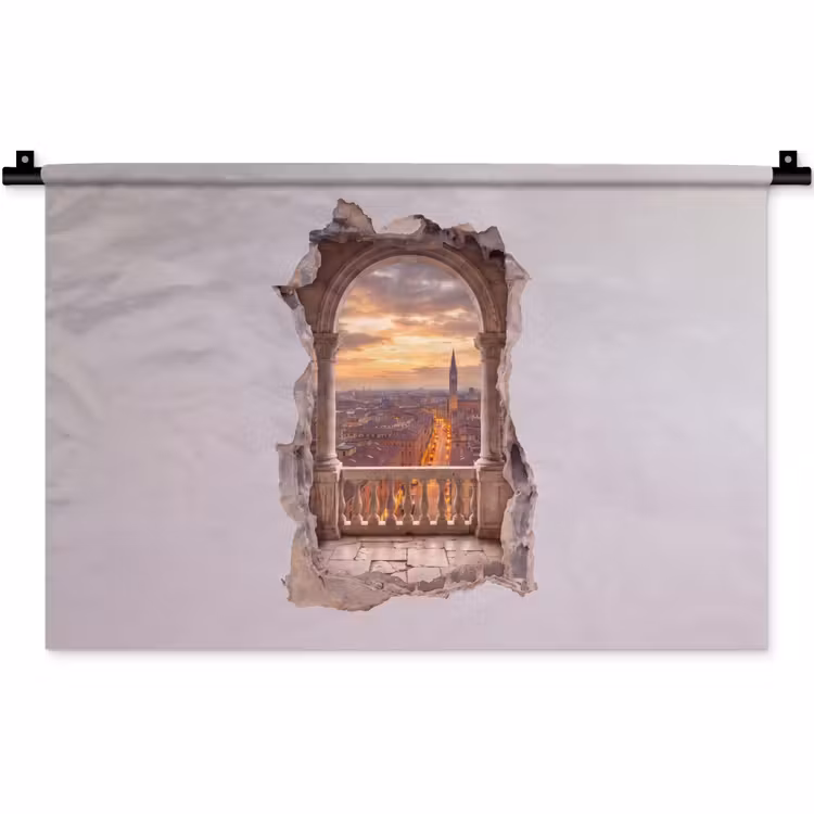 Wandkleed - Stad - Zonsondergang - Architectuur — 1