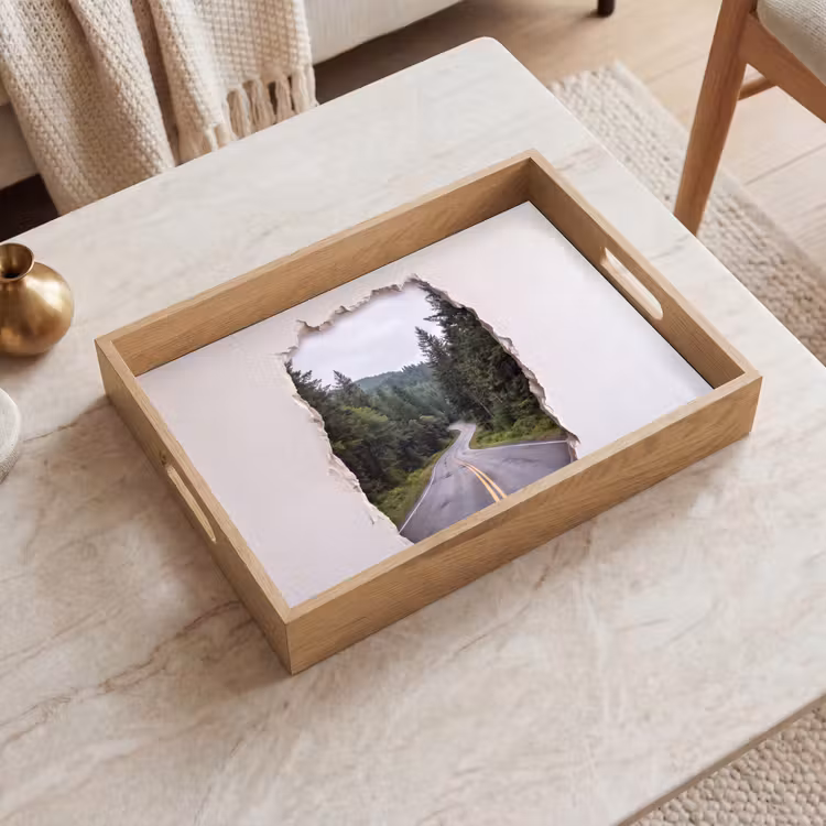 Dienblad - Weg - Bos - Natuur — 2