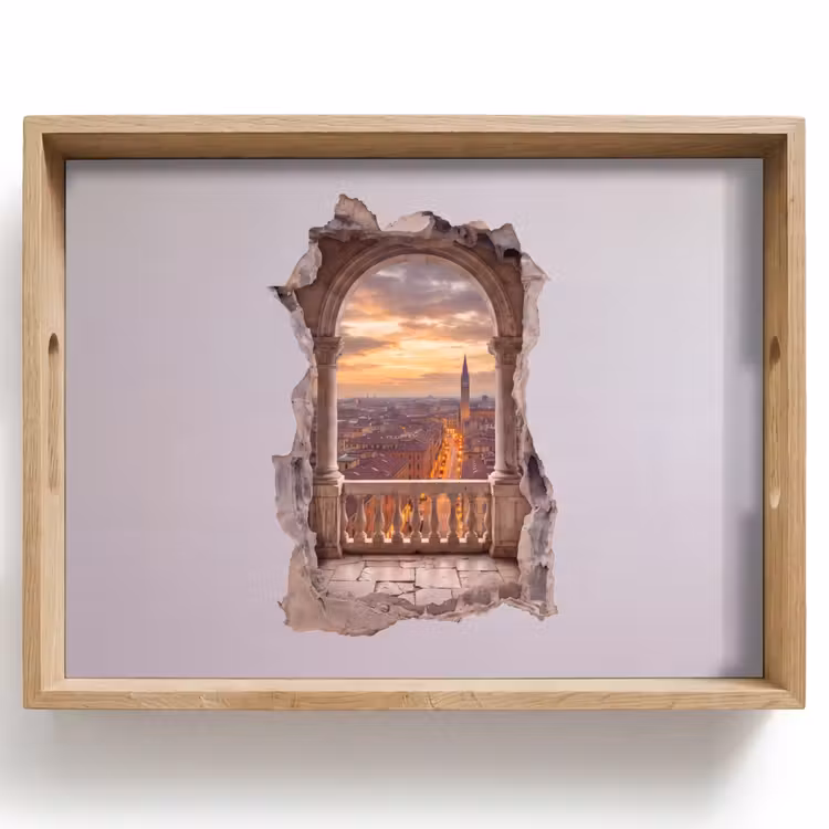 Dienblad - Stad - Zonsondergang - Architectuur — 1