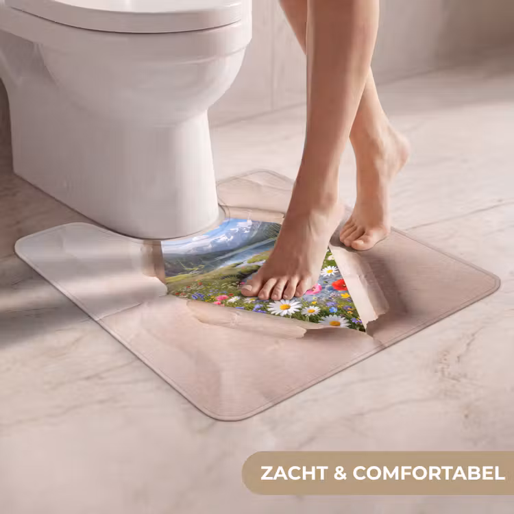 Wc Mat - Bloemen - Rivier - Landschap — 5