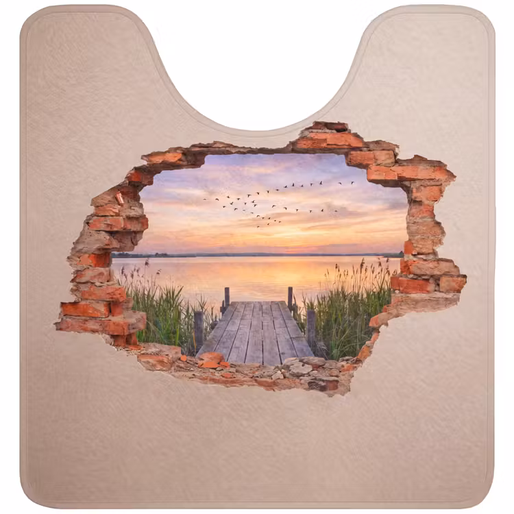 Wc Mat - Muur - Landschap - Illusie — 1