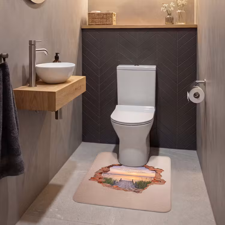 Wc Mat - Muur - Landschap - Illusie — 2