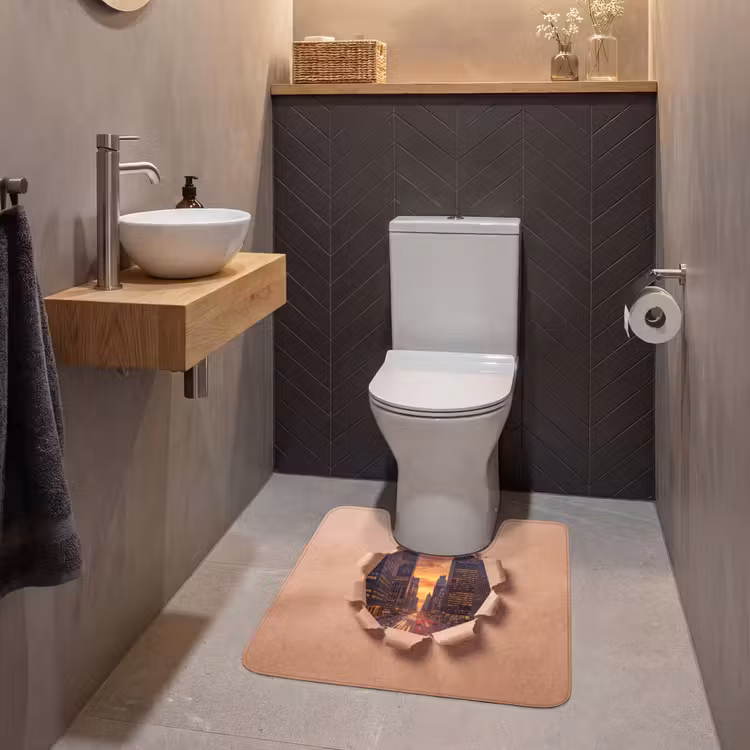 Wc Mat - Stad - Zonsondergang - Papier — 2