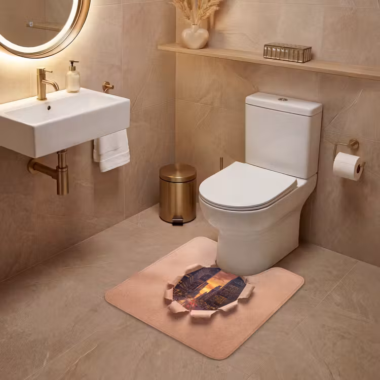 Wc Mat - Stad - Zonsondergang - Papier — 3