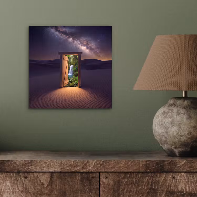 Aluminium schilderij - Deur - Woestijn - Natuur — 3