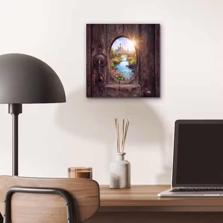Aluminium schilderij - Kasteel - Rivier - Natuur — 6