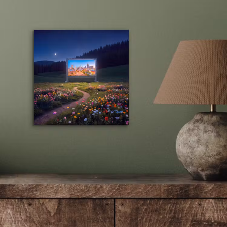 Aluminium schilderij - Scherm - Stad - Natuur — 3