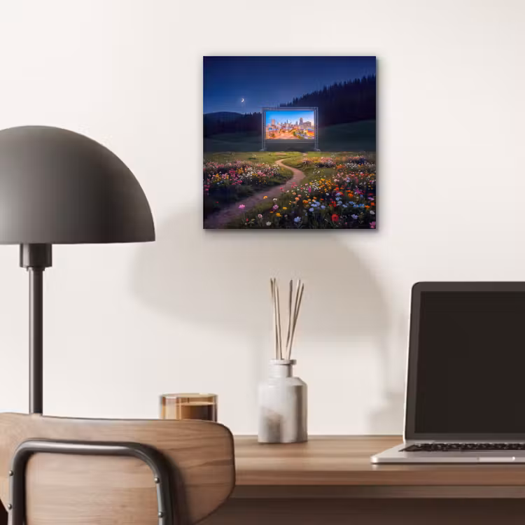 Aluminium schilderij - Scherm - Stad - Natuur — 6