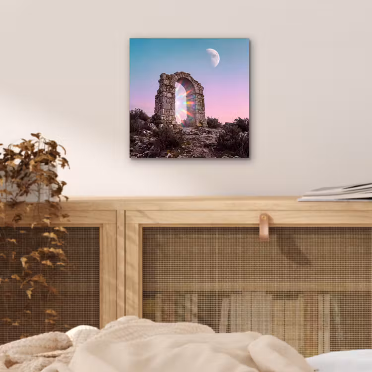 Aluminium schilderij - Boog - Regenboog - Maan — 4