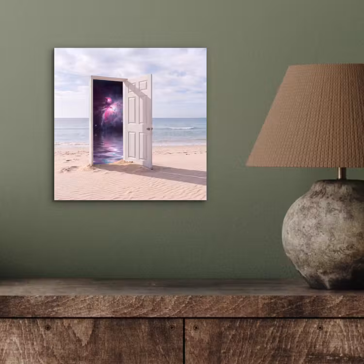 Aluminium schilderij - Deur - Strand - Kosmos — 3