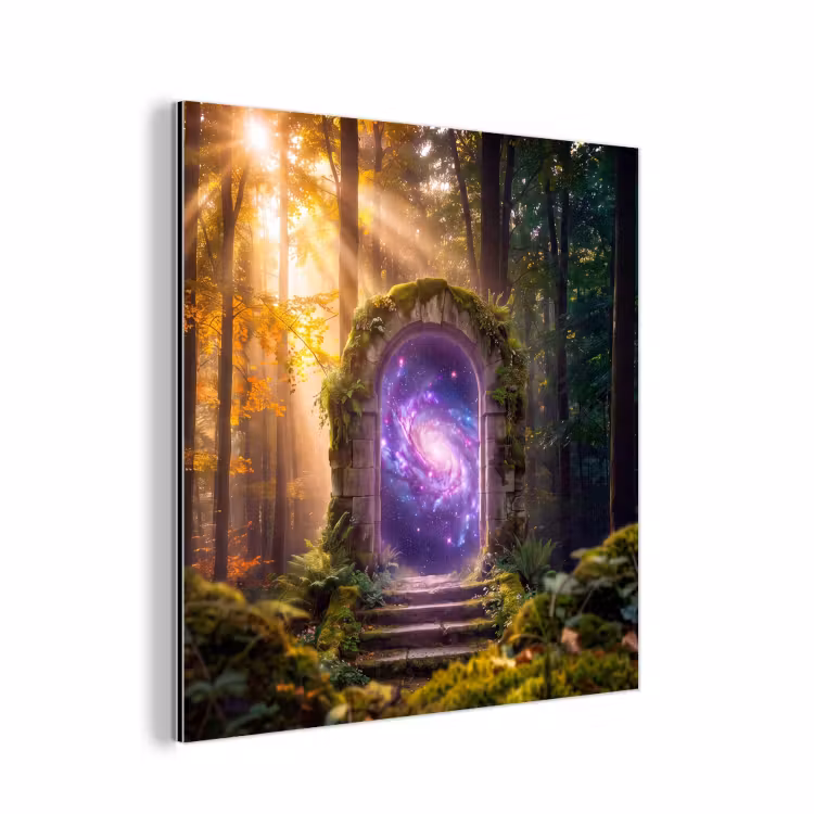 Aluminium schilderij - Poort - Kosmos - Bos — 1