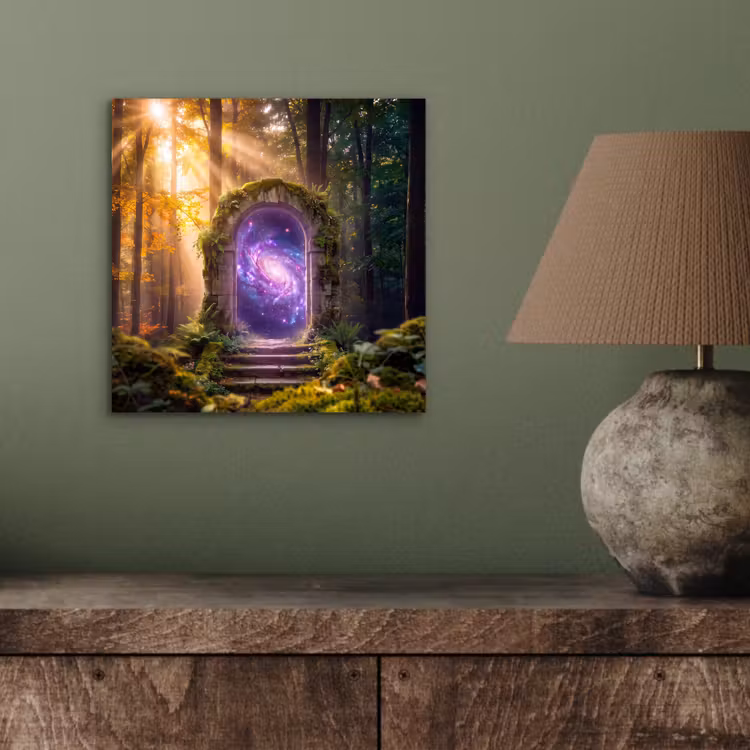 Aluminium schilderij - Poort - Kosmos - Bos — 3