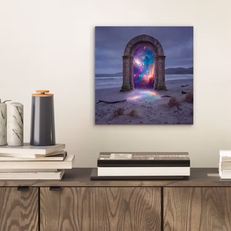 Aluminium schilderij - Poort - Strand - Ruimte — 2