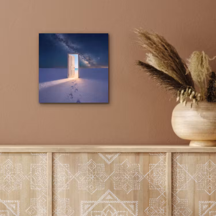 Aluminium schilderij - Deur - Sneeuw - Strand — 5