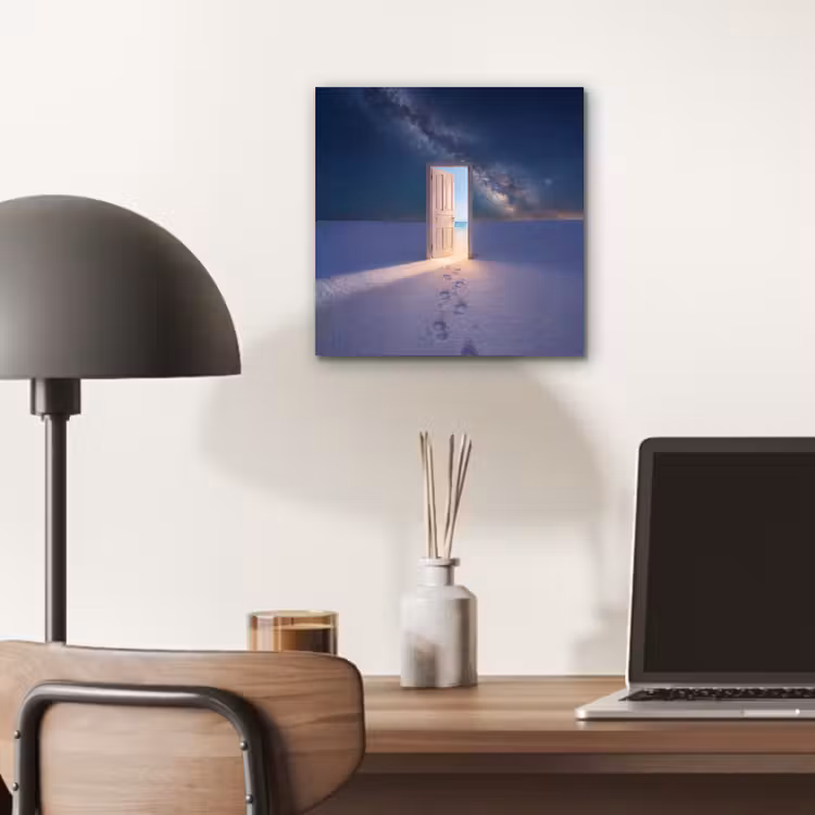 Aluminium schilderij - Deur - Sneeuw - Strand — 6