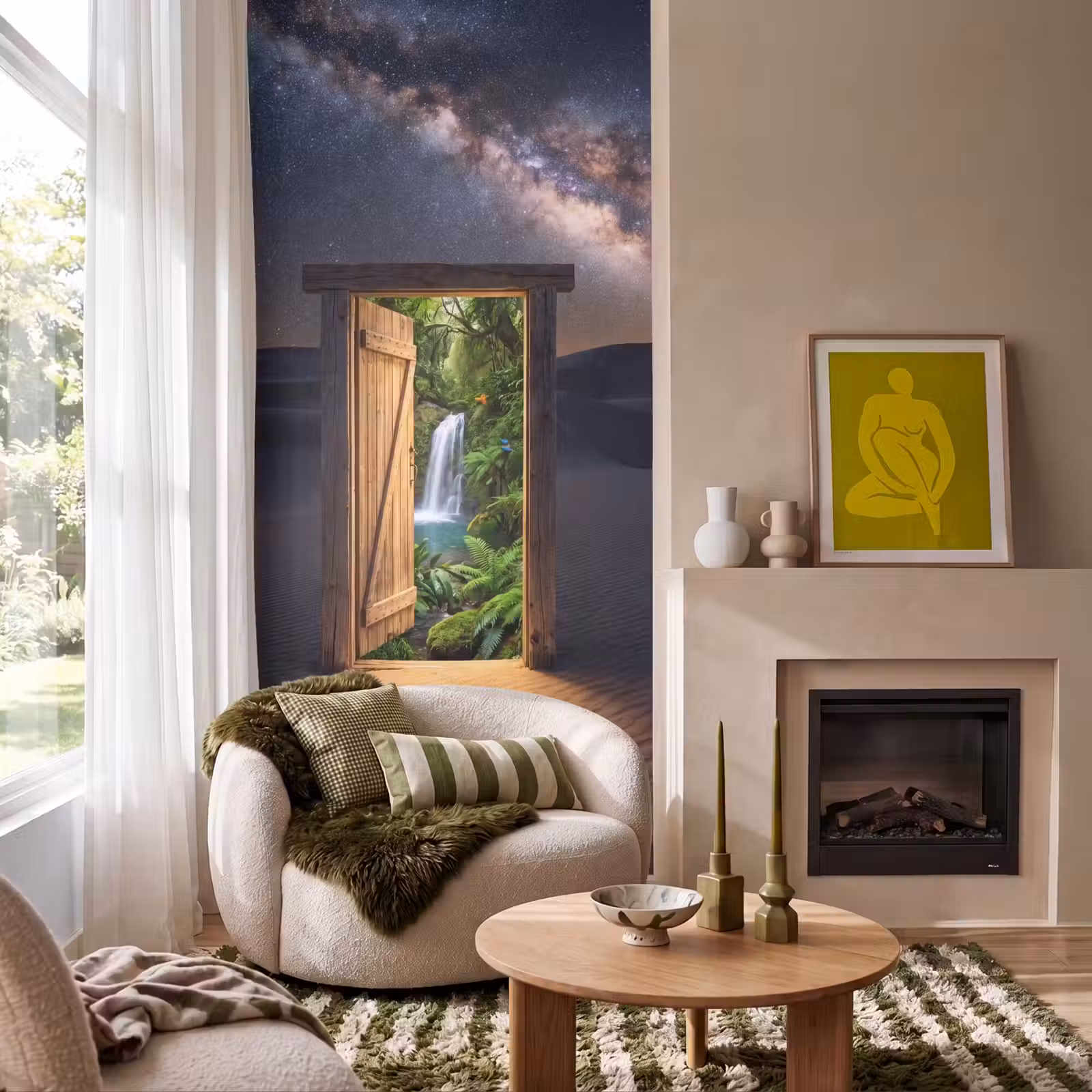 Behang - Deur - Woestijn - Natuur — 1