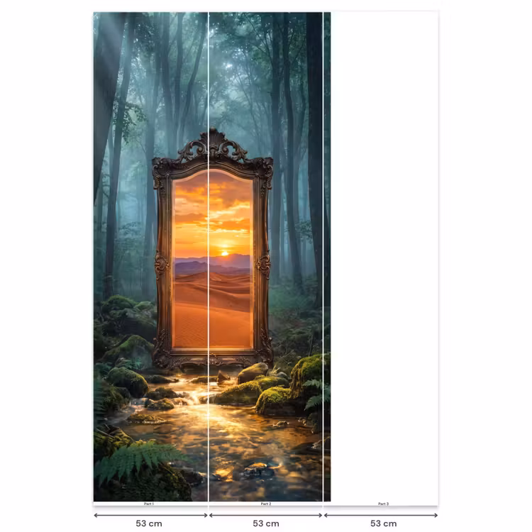 Behang - Spiegel - Bos - Natuur — 6